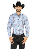 Gris Casual Manga Larga Camisa 43815