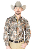 Camisa Casual Manga L El Señor De Los Cielos Wh7-021 100% Poliester Negro/Multicolor 43820