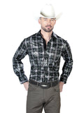 Camisa Casual Manga L El Señor De Los Cielos Wh7-172 97% Poliéster 3% Elastano Negro/Beige 43853