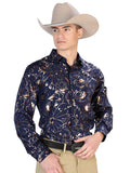 Camisa Casual Manga L El Señor De Los Cielos Wh7-208 97% Poliéster 3% Elastano Azul Marino 43875