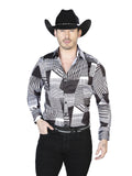 Camisa Casual L/ Manga El Señor De Los Cielos 6 97%Poliéster 3%Lycra Negro/Oro 43991