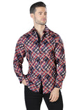 Rojo Casual Manga Larga Camisa 44047
