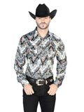 Gris Casual Manga Larga Camisa 44067