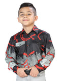 Camisa Casual L/ Manga El Señor De Los Cielos 13 97%Poliéster 3%Lycra Burdeos/Negro 44077