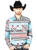 Camisa Vaquera L/ Manga El Señor De Los Cielos No.4047 65% Poliéster 35% Algodón Marrón 44207