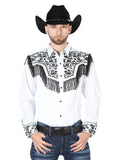 el Señor de los Cielos Bordado Camisa Blanco/negro 44223