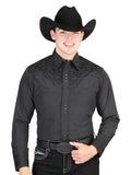 el Señor de los Cielos Bordado Camisa Negro/negro 44331
