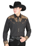 Camisa Vaquera M/ Larga El General 2800 65% Poliester 35% Algodon Negro/Dorado 44332
