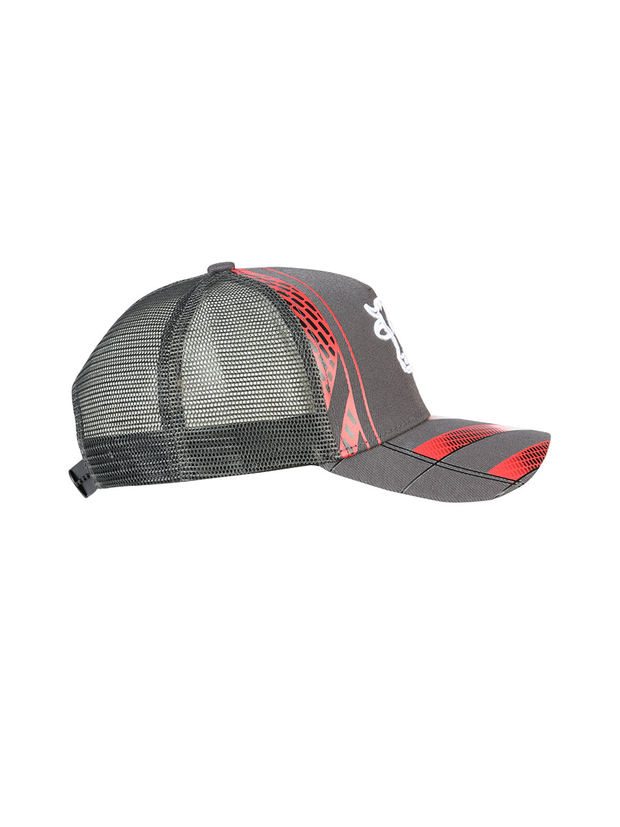 Gorra El General Toro Tela Negro/rojo 44372