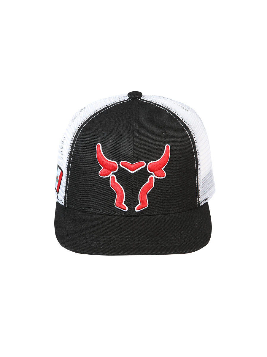 Gorra El General Bull Tela Negro/blanco 44377