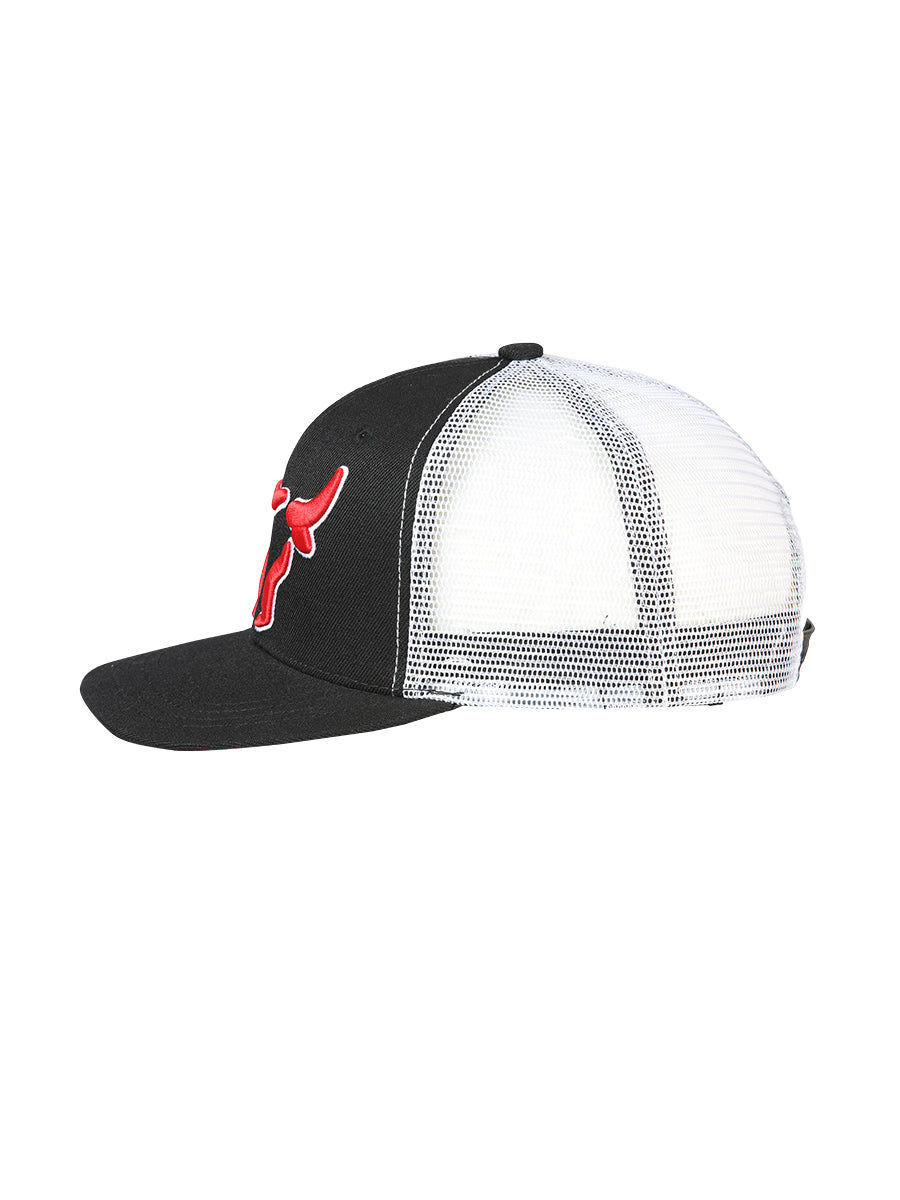 Gorra El General Bull Tela Negro/blanco 44377