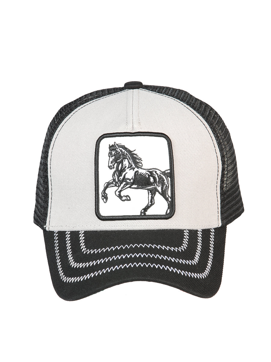 Gorra El General Caballo Tela Gris/negro 44390