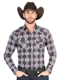 Casual Long - Sleeve Camisa del General Oscuro Azul 44403