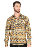 Casual Long - Sleeve Camisa del General Mustard 44417