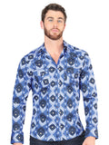 Camisa Vaquera M/ Larga El Senor De Los Cielos 23-20 97% Algodón 3% Lycra Azul 44428