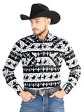 Camisa Vaquera M/ Larga El Senor De Los Cielos 23-55 97% Algodón 3% Lycra Negro 44483