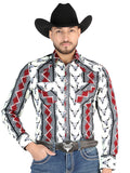 el General - Casual Manga Larga Camisa - Ivory 44489