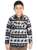 Casual Long - Sleeve Camisa del General Negro 44495