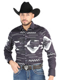 el General - Casual Manga Larga Camisa - Negro 44500