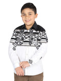 Casual Long - Sleeve Camisa del General Negro 44505