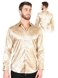 Camisa Casual M/ Larga El Senor De Los Cielos Wh05-104 97% Poliéster 3% Elastano Beige 44547