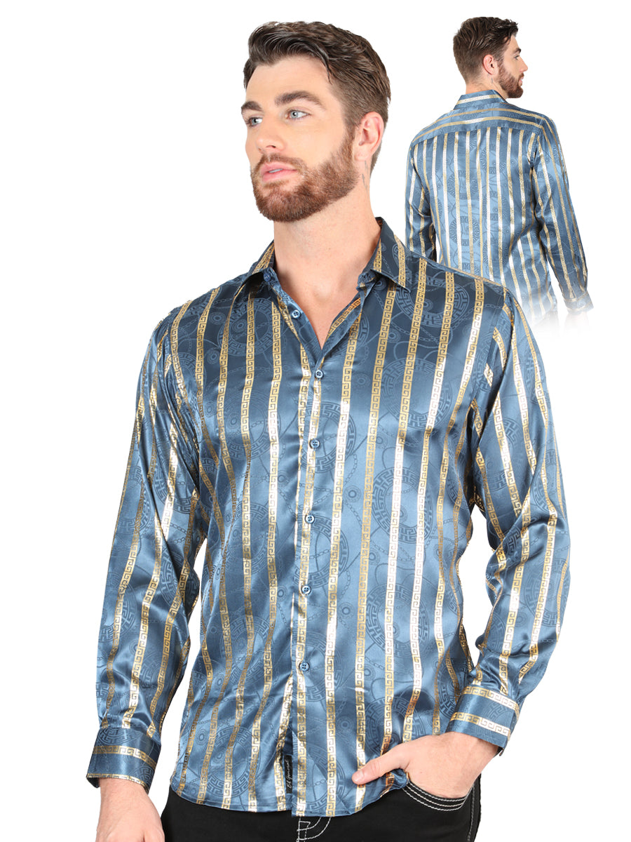 el General Teal Casual Long - Sleeve Camisa 44580