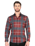 el General Borgoña Casual Long - Sleeve Camisa 44603