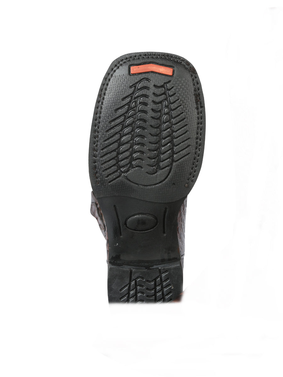 el General Rodeo - Printed Alligator Piel Botas - Café 44672