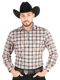 el General - Casual Manga Larga Camisa - Beige/negro 44698
