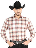 el General - Casual Manga Larga Camisa - Orange/beige 44699