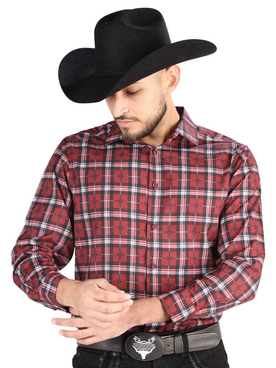 el General - Casual Manga Larga Camisa - Rojo 44710