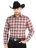 el General - Casual Long - Sleeve Camisa - Beige/rojo 44711