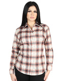 el General - Casual Long - Sleeve Camisa - Orange Beige 44716