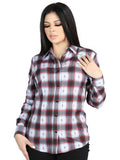 el General - Casual Long - Sleeve Camisa - Rojo/negro 44718