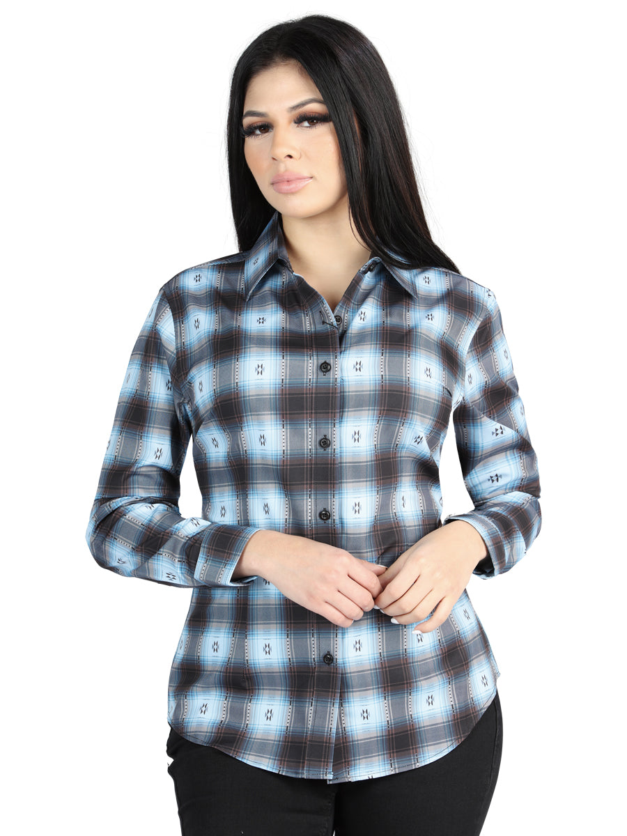 el General - Casual Long - Sleeve Camisa - Negro/beige 44719