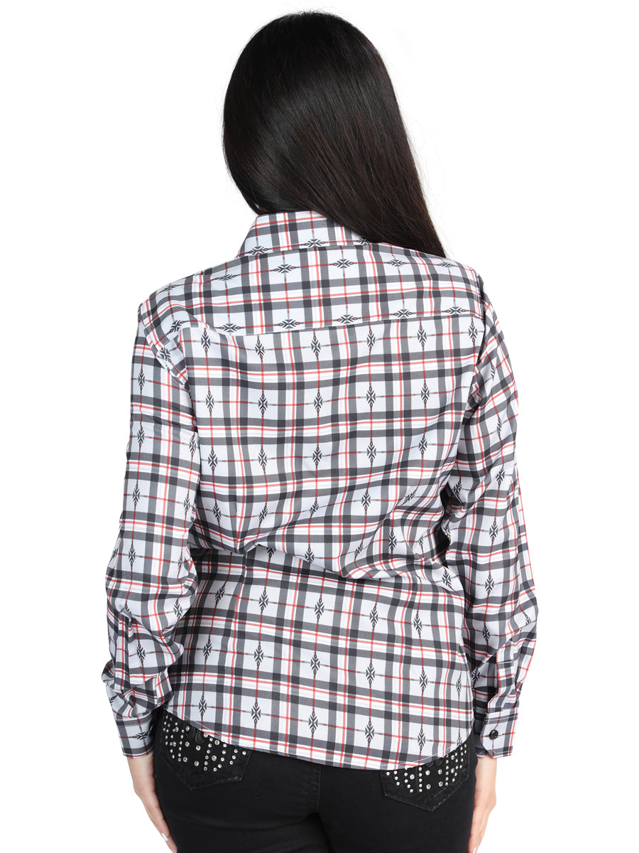 el General - Casual Long - Sleeve Camisa - Negro/blanco 44720