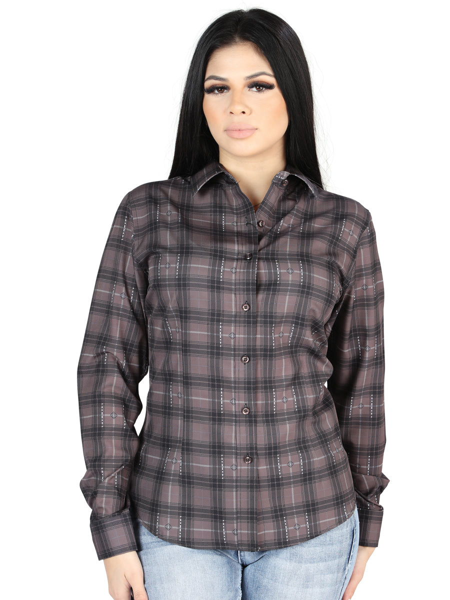 el General - Casual Long - Sleeve Camisa - Moka/olive 44729