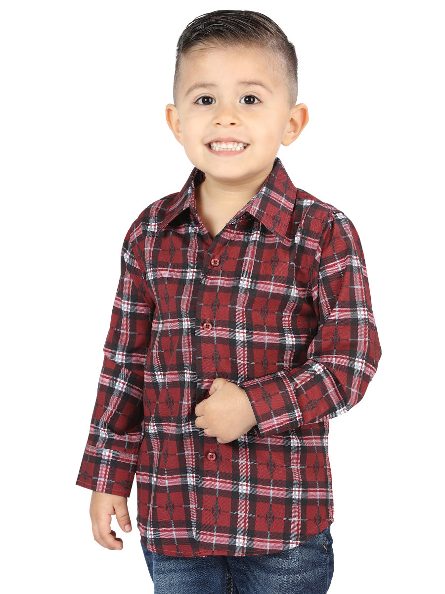el General Rojo Casual Long - Sleeve Camisa 44744
