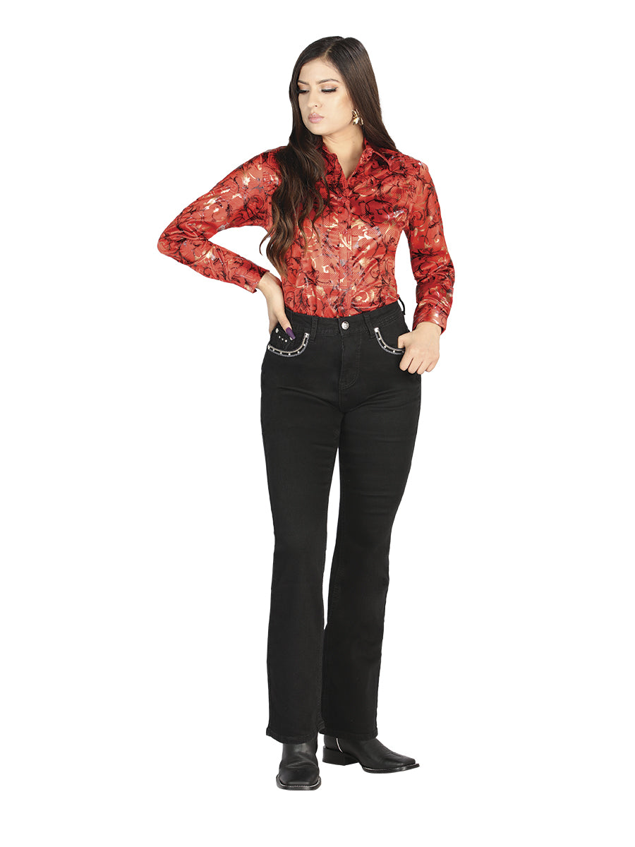 Dama Negro Centenario Pantalón de Mezclilla 44819