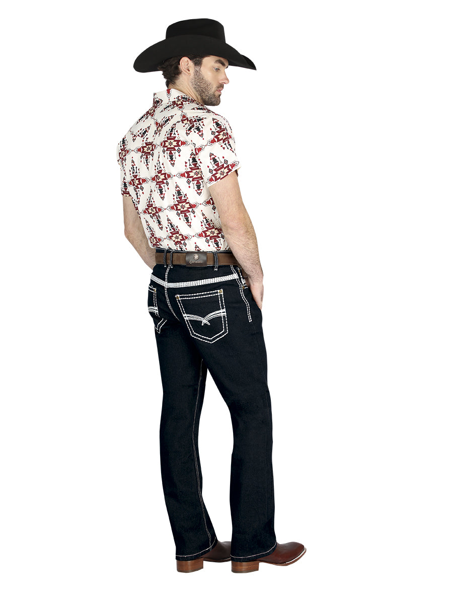 Pantalon Centenario Zd-1005 Mezclilla Sd. Azul 44844