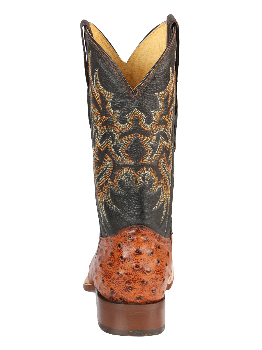 el General Rodeo - Printed Ostric Piel Botas - Cogñac 44936