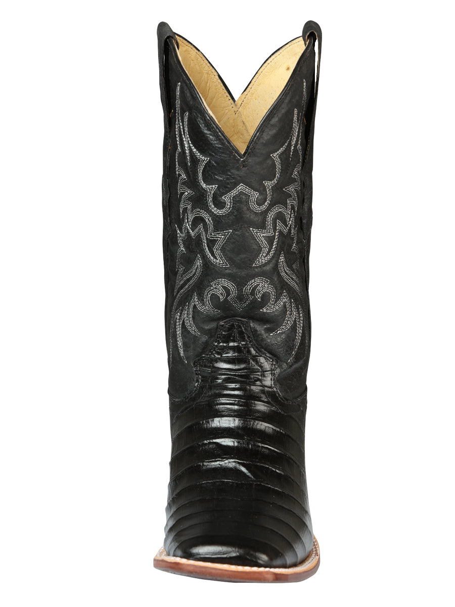 el General Rodeo - Printed Alligator Piel Botas - Negro 44938