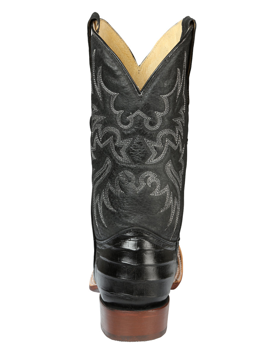 el General Rodeo - Printed Alligator Piel Botas - Negro 44938