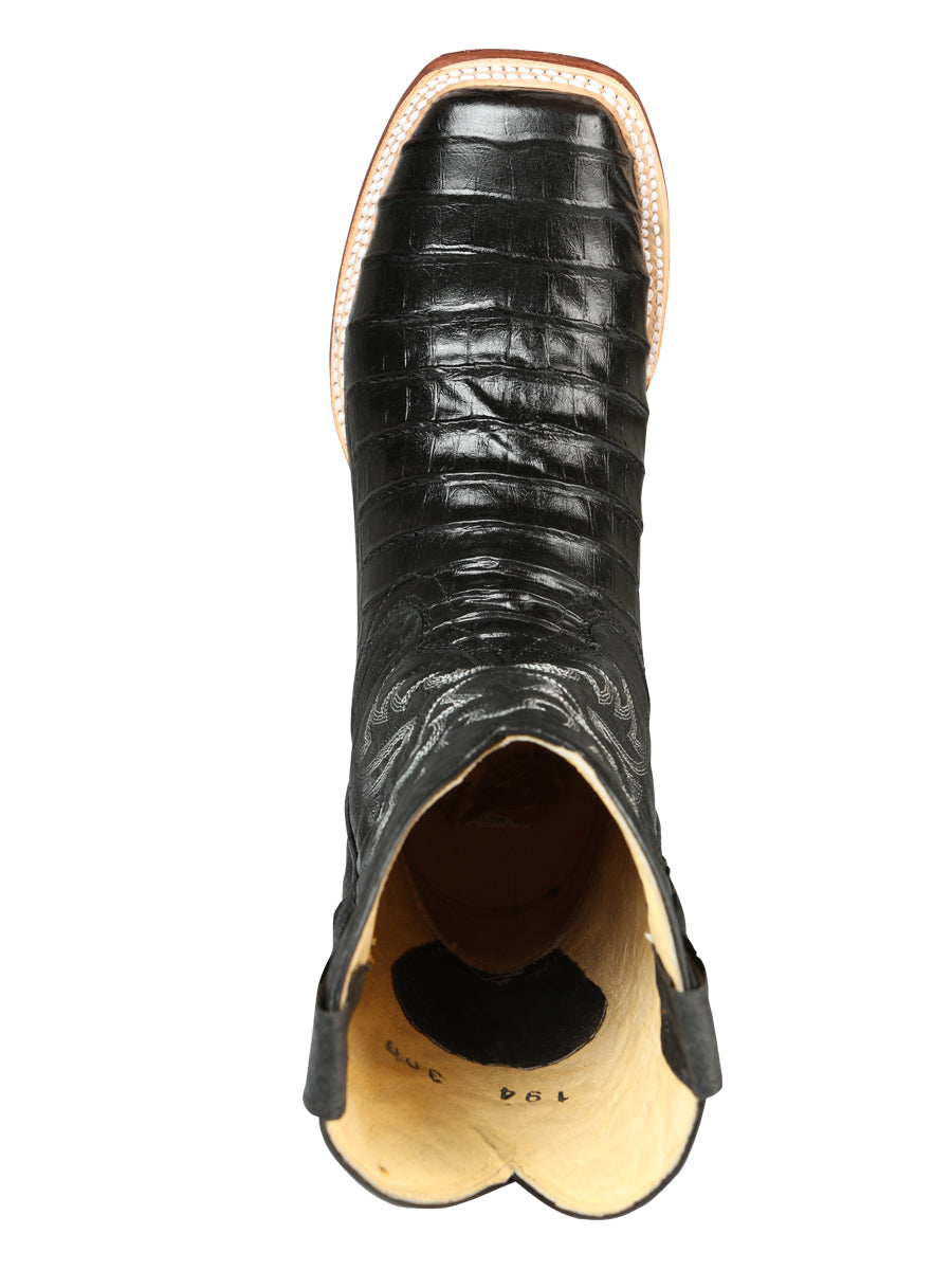 el General Rodeo - Printed Alligator Piel Botas - Negro 44938