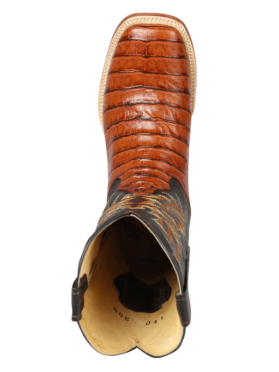 el General Rodeo - Printed Alligator Piel Botas - Cogñac 44939