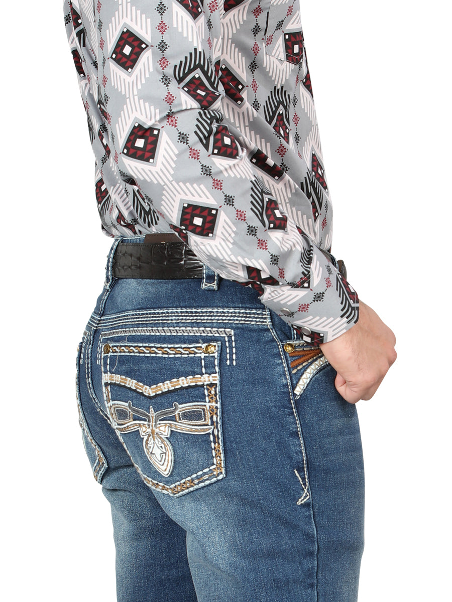 Centenario Bootcut Mezclilla Pantalón de Mezclilla - Oscuro Azul 44974