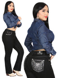 Centenario Bootcut Mezclilla Pantalón de Mezclilla - Negro 45028