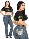 Centenario Bootcut Mezclilla Pantalón de Mezclilla - Oscuro Azul 45029