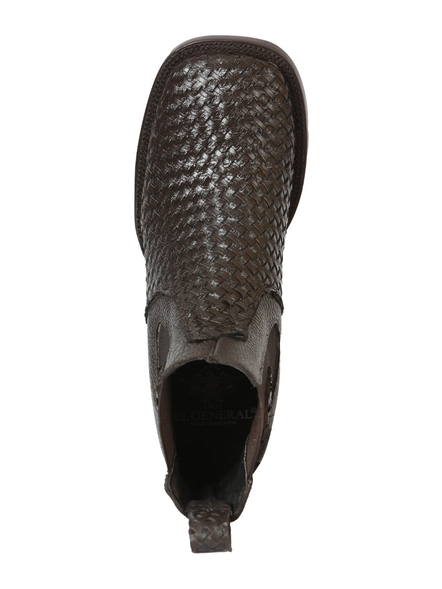 el General Caballero Rodeo Café Petatillo Woven Tobillo Botas 45177