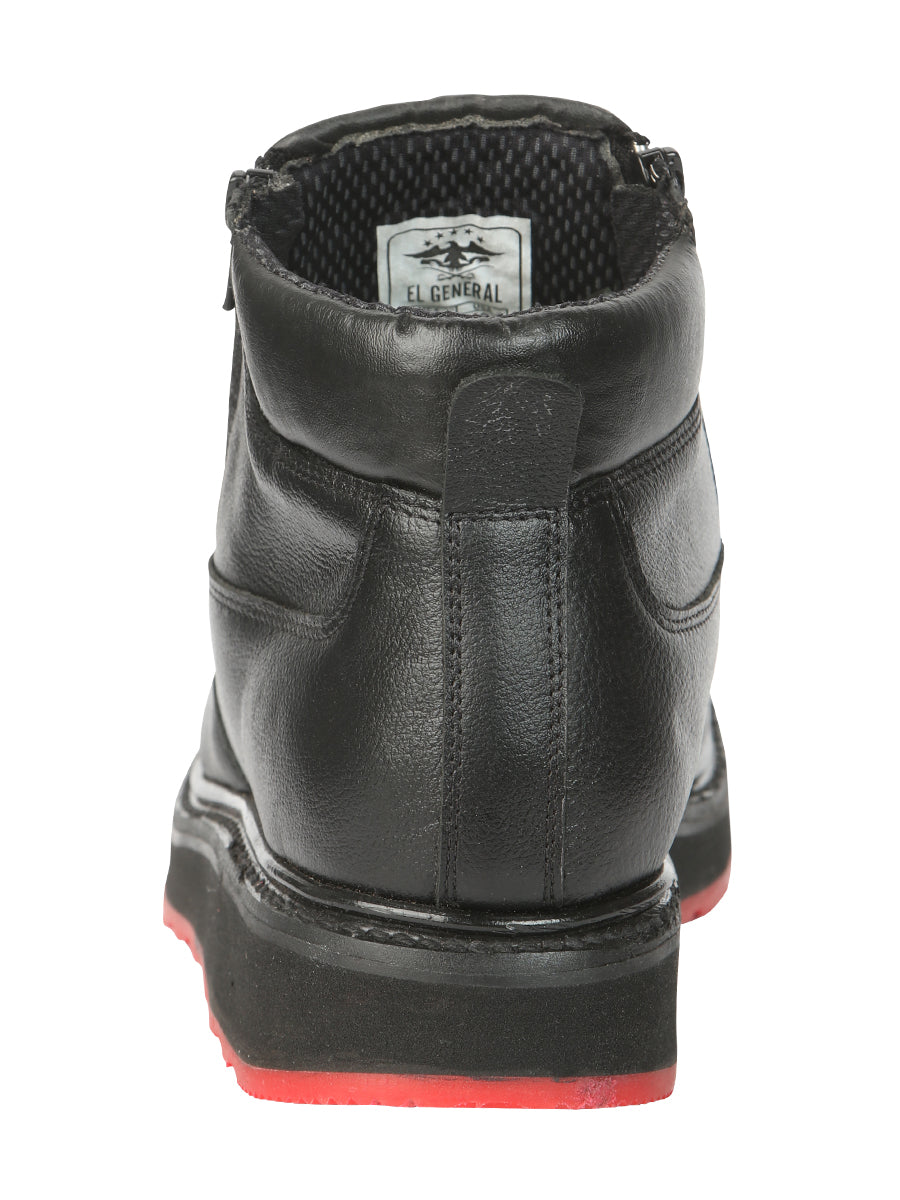 el General Caballero Negro Woven Tobillo Botas con Zipper 45183